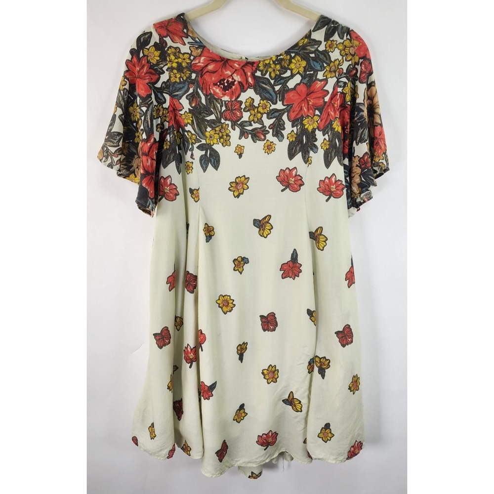 Kimchi Blue Dress Women's S Floral Open Back Babydoll Indie